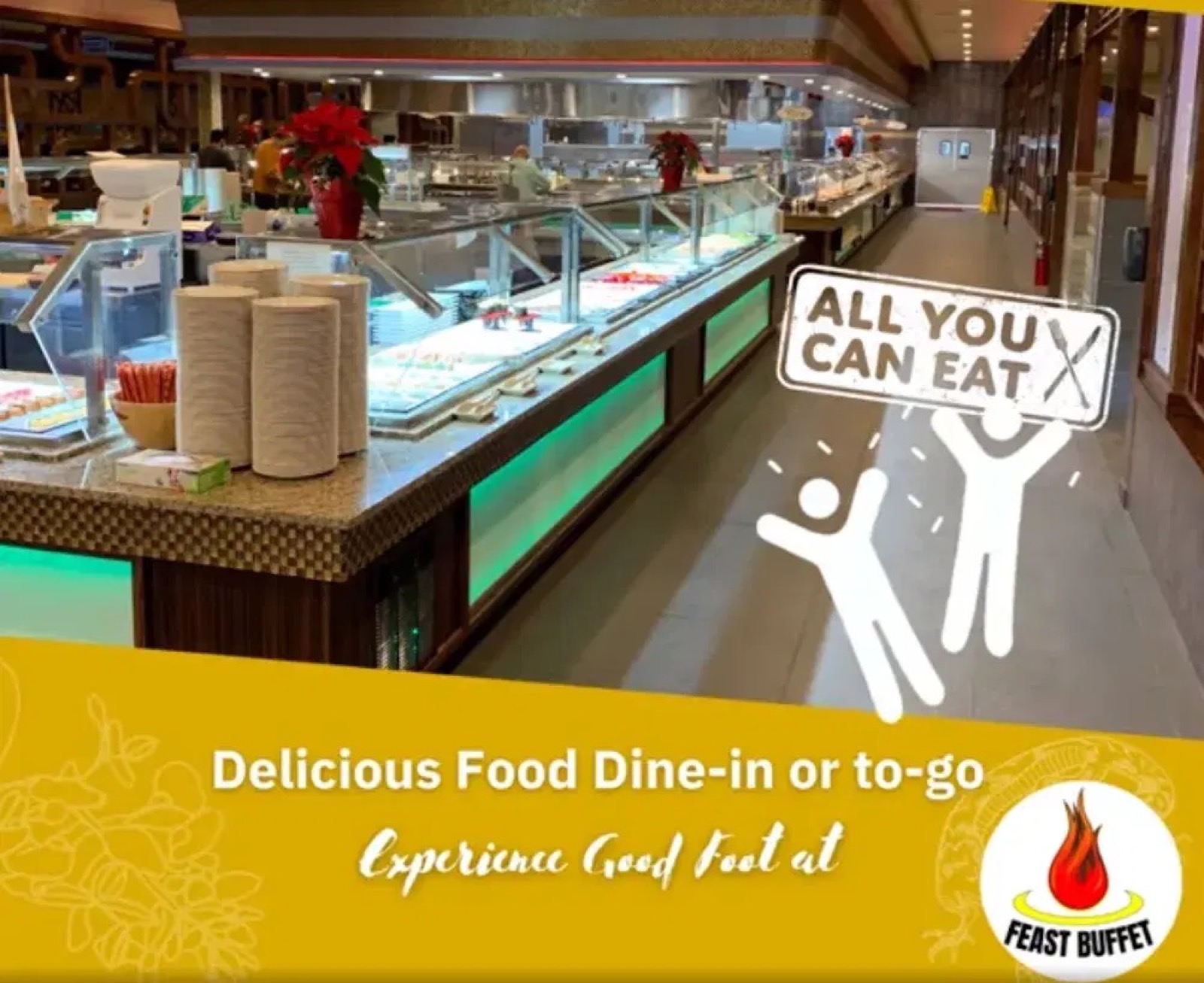 Feast Buffet interior buffet line and dining area